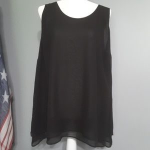 Worthington Woman Blouse 2x Black NWOT